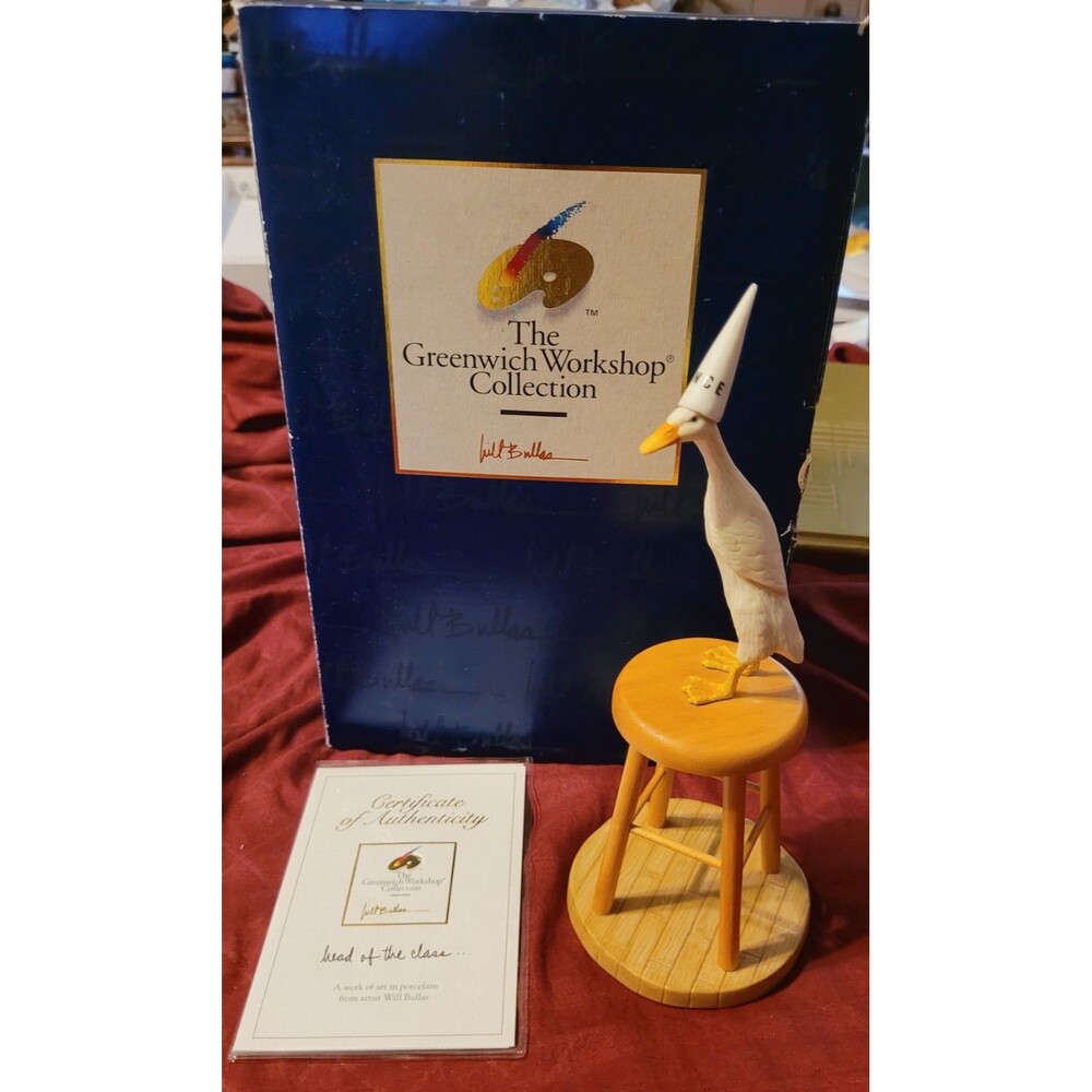 WILL BULLUS Figurine Greenwich Workshop Collection Head Of The Class Dunce Duck
